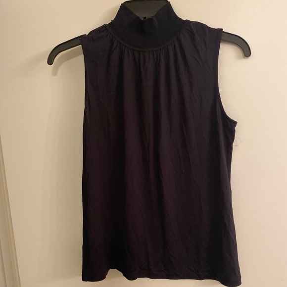 Theory Tops - THEORY modal silk black turtleneck mock tank top P 0/00 Nordstrom, high quality